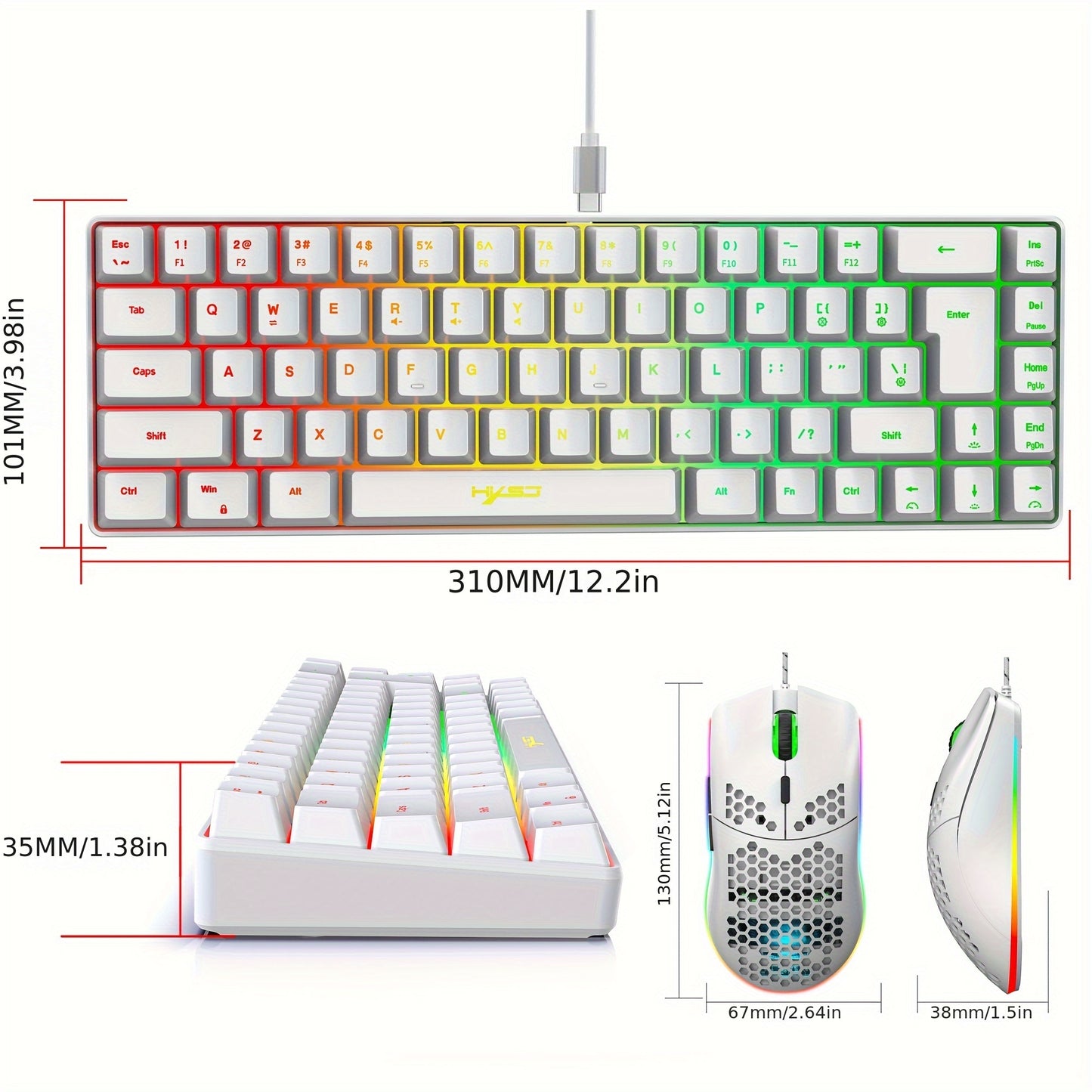 RGB Keyboard And Gaming Mouse